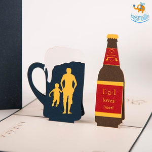 Daddy Beer Pop up Card