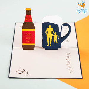 Daddy Beer Pop up Card