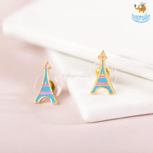 Load image into Gallery viewer, Eiffel Tower Gold Plated Earrings
