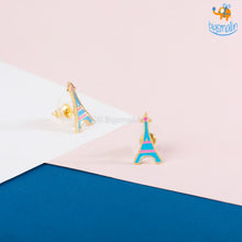 Load image into Gallery viewer, Eiffel Tower Gold Plated Earrings
