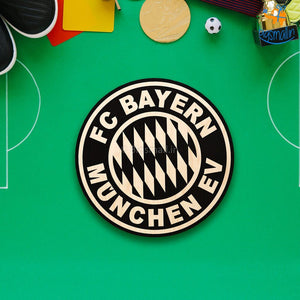 FC Bayern Munich Engraved Wooden Crest