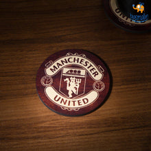 Load image into Gallery viewer, Manchester United Wooden Coasters - Set of 4
