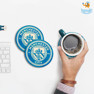 Manchester City Wooden Coasters - Set of 4