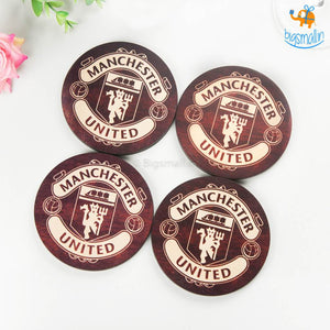 Manchester United Wooden Coasters - Set of 4