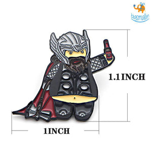 Funny Thor Metallic Lapel Pin
