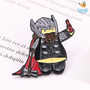 Funny Thor Metallic Lapel Pin