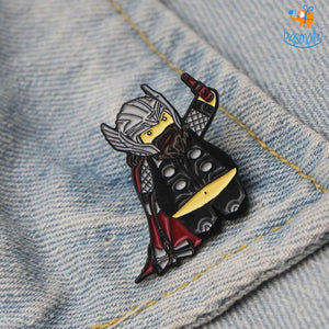 Funny Thor Metallic Lapel Pin