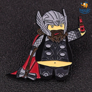 Funny Thor Metallic Lapel Pin