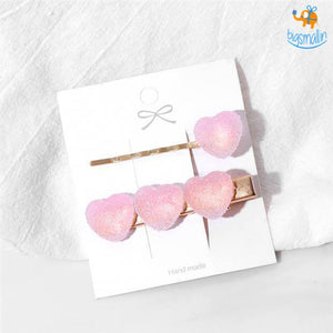 Ombre Heart Hair Clips