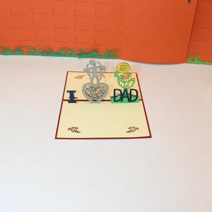 I Love Dad Pop Up Card