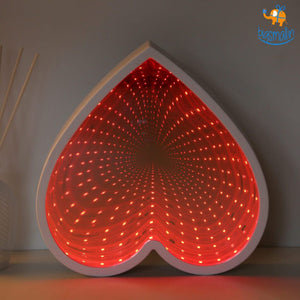 Infinity Mirror Heart Lamp