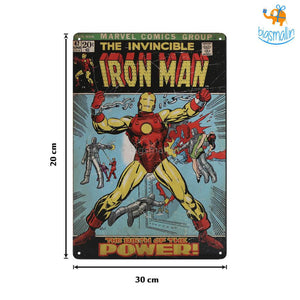 Iron Man Comic Tin Hanging Board