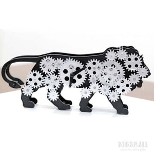 Lion Gear Table Clock