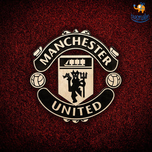 Manchester United Engraved Wooden Crest