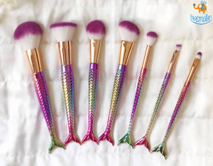 Mermaid Make Up Brushes - Set of 7