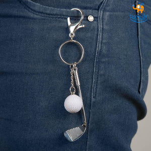 Metallic Golf Keychain