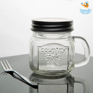Mini Jar Set with Fork - Set of 6