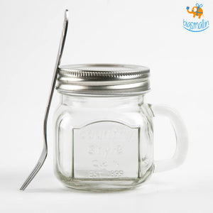 Mini Jar Set with Fork - Set of 6