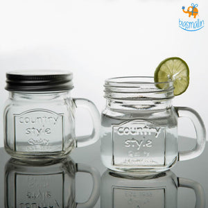 Mini Jar Set with Fork - Set of 6