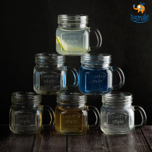 Mini Jar Set with Fork - Set of 6