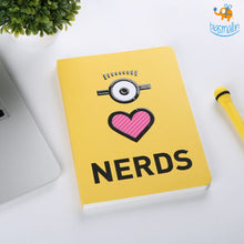Load image into Gallery viewer, Minion Love Nerds Notebook
