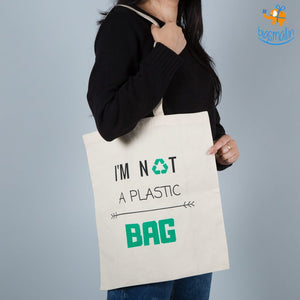 I'm Not a Plastic Tote Bag - Set of 2