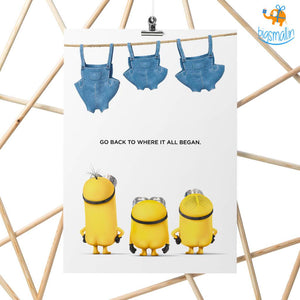 Official Minions Poster with Snowing Effect
