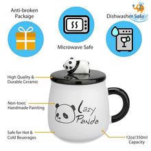 Load image into Gallery viewer, Panda Mug With 3D Lid and Spoon
