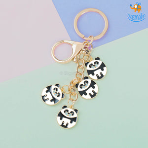 Panda Delight Metallic Keychain
