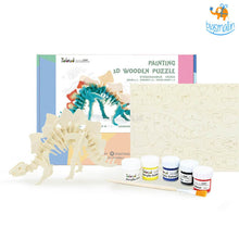 Load image into Gallery viewer, Painting 3D Wooden Puzzle - Stegosaurus
