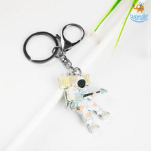 Load image into Gallery viewer, Rockstar Astronaut Metallic Keychain

