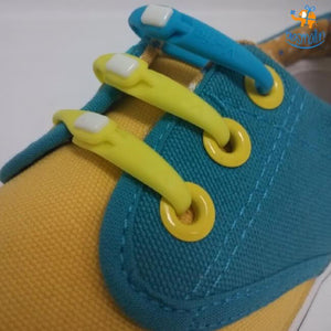 No Tie Snap Shoelaces (Assorted Colors) - 12 Laces