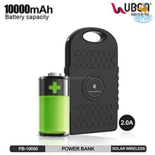 Load image into Gallery viewer, Solar Wireless Power Bank - 10000 mAh
