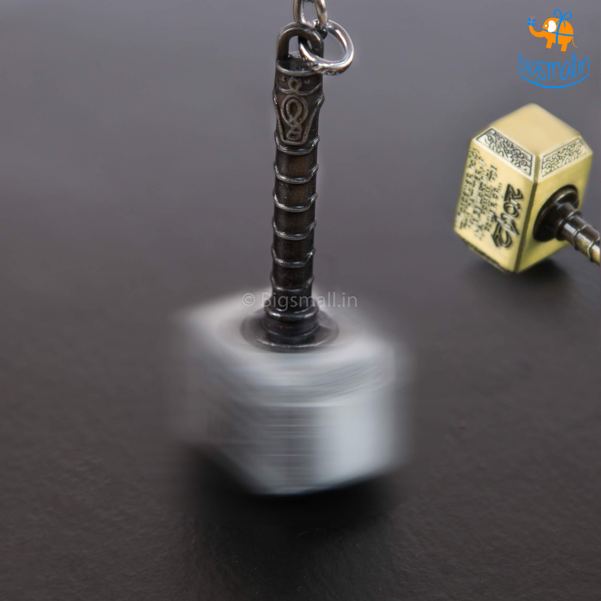 Llavero Marvel En Forma Del Martillo De Thor, Talla única , Gris Claro