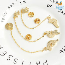 Load image into Gallery viewer, Superhero Chain Brooch Pin

