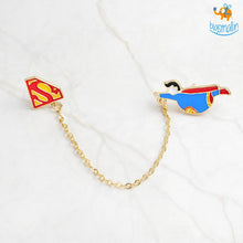 Load image into Gallery viewer, Superhero Chain Brooch Pin
