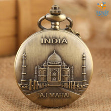 Load image into Gallery viewer, India Souvenir Pocket Watch Keychain
