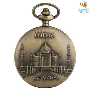India Souvenir Pocket Watch Keychain