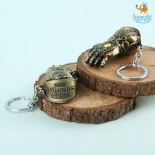 Load image into Gallery viewer, Thanos Infinity Gauntlet Metallic Keychain

