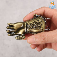 Load image into Gallery viewer, Thanos Infinity Gauntlet Metallic Keychain
