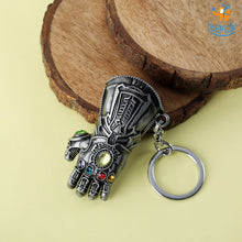 Load image into Gallery viewer, Thanos Infinity Gauntlet Metallic Keychain
