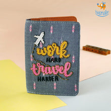 Load image into Gallery viewer, Travel Harder Beaded Passport Cover
