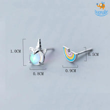 Load image into Gallery viewer, Magical Unicorn Rainbow Ear Studs
