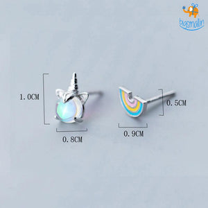 Magical Unicorn Rainbow Ear Studs