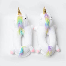 Load image into Gallery viewer, Unicorn Plush Slippers
