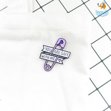 Load image into Gallery viewer, You Are Safe With Me Metallic Lapel Pin
