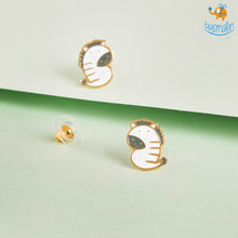Load image into Gallery viewer, Zebra Gold Plated Earrings
